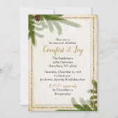 Vakantiepijn: Comfort en Joy Invitation Kaart (Voorkant)