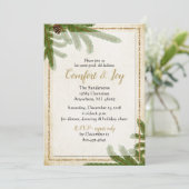 Vakantiepijn: Comfort en Joy Invitation Kaart (Staand voorkant)