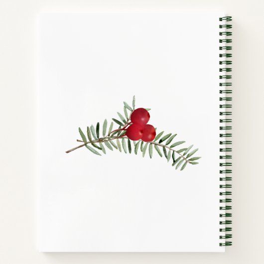 Vakantiepijn en berry Border Recipe Notitieboek (Achterkant)