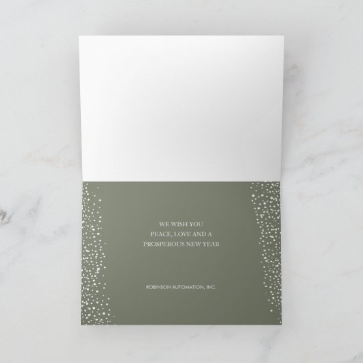 Vakantiepijn met gevouwen bedrijfsvoering feestdagen kaart (Binnen)