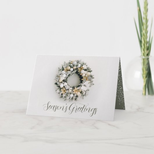 Vakantiepijn met gevouwen bedrijfsvoering feestdagen kaart (Voorkant)