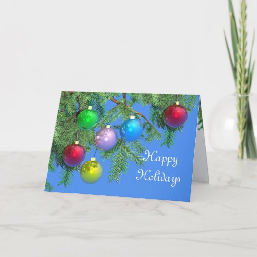 Vakantiepijn op blauw feestdagen kaart (Voorkant)