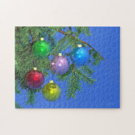Vakantiepijn op blauw legpuzzel