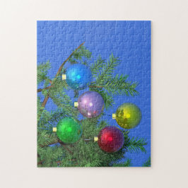 Vakantiepijn op blauw legpuzzel