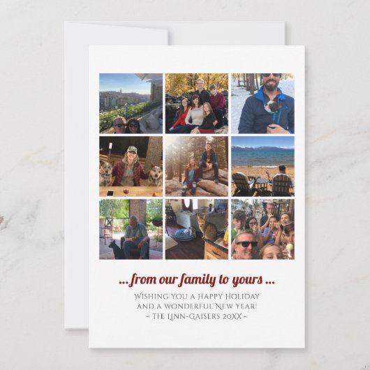 Vakantieplein fotocollage feestdagenkaart (Voorkant)