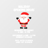 Vakantiepleuren openingstijden bedrijfsteken venst raamsticker (Vel)