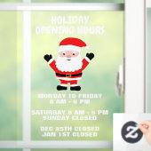 Vakantiepleuren openingstijden bedrijfsteken venst raamsticker (Huis)