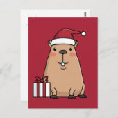 Vakantieplezier in Santa Capybara Briefkaart (Voorkant / Achterkant)