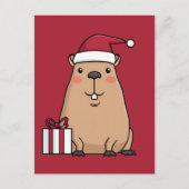 Vakantieplezier in Santa Capybara Briefkaart (Voorkant)