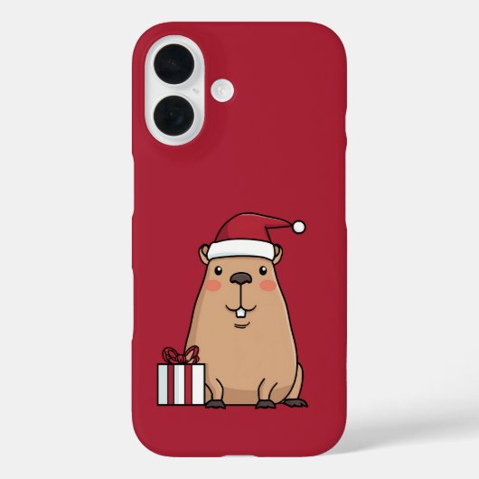 Vakantieplezier in Santa Capybara Case-Mate iPhone Case (Achterkant)