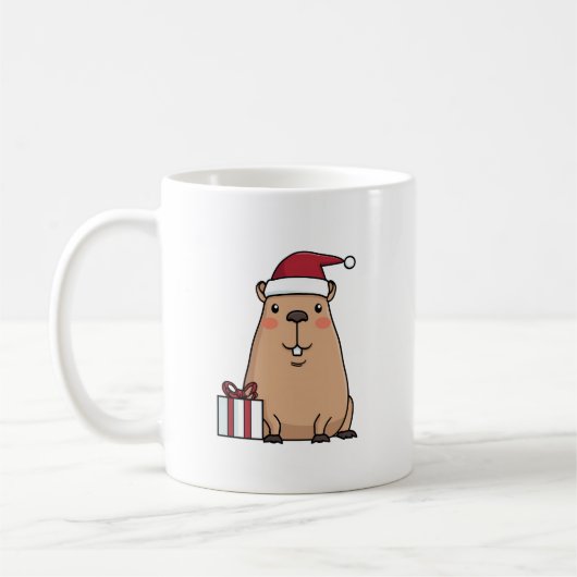 Vakantieplezier in Santa Capybara Koffiemok (Links)