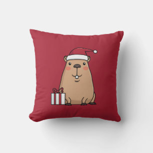 Vakantieplezier in Santa Capybara Kussen