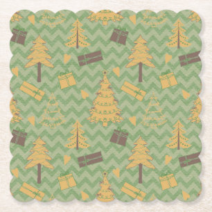 Vakantiepomp en Gift Silhouettes Kartonnen Onderzetters