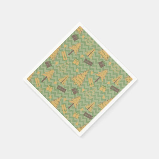 Vakantiepomp en gift Silhouettes Servet (Hoek)