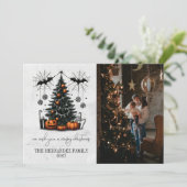 Vakantiepompoenboom Feestdagenkaart (Staand voorkant)