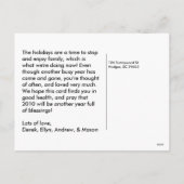 Vakantiepostkaart Feestdagenkaart (Achterkant)