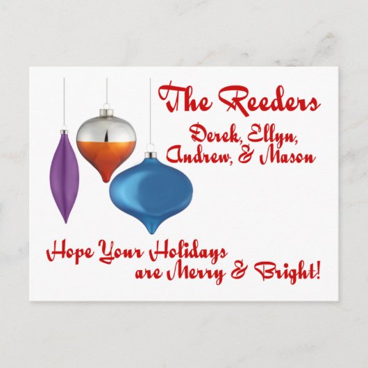 Vakantiepostkaart Feestdagenkaart (Voorkant)