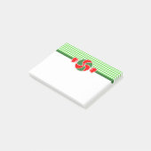 Vakantieppermints rood en groen post-it® notes (Schuin)