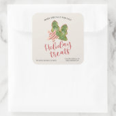 Vakantiepraktijken uit de keuken van de Waterverf Vierkante Sticker (Tas)