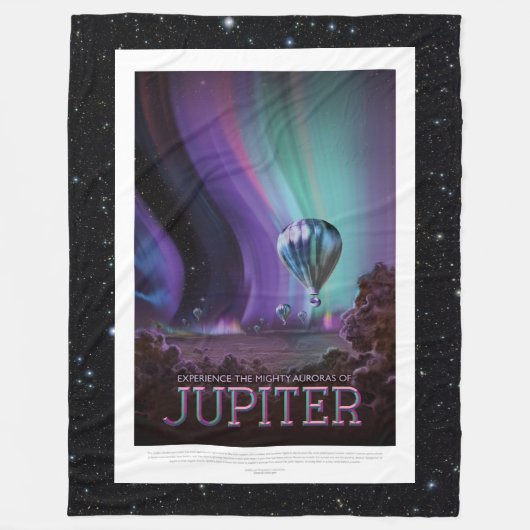 Vakantiepresentatie Jovian Aurora space destinatio Fleece Deken (Voorkant)