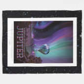 Vakantiepresentatie Jovian Aurora space destinatio Fleece Deken (Voorkant (Horizontaal))