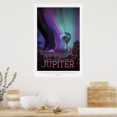 Vakantiepresentatie Jovian Aurora space destinatio Poster (Keuken)