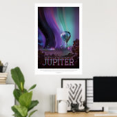 Vakantiepresentatie Jovian Aurora space destinatio Poster (Thuiskantoor)