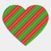 Vakantiepunten in rood en groen hart sticker (Voorkant)