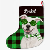 Vakantieput Bull en Green Play Dog's Name Grote Kerstsok (Achterkant)