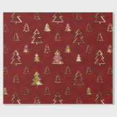 Vakantierbomen en kerstbomen voor feestdagen cadeaupapier (Vlak)