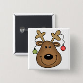 Vakantiereinden en cadeautjes vierkante button 5,1 cm (Voorkant /achterkant)
