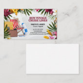 vakantiereizen | Tropische bloemen bladeren Visitekaartje (Voorkant / Achterkant)