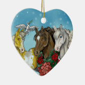 Vakantierpaarden~paardenliefilter Keramisch Ornament (Rechts)