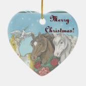 Vakantierpaarden~paardenliefilter Keramisch Ornament (Achterkant)