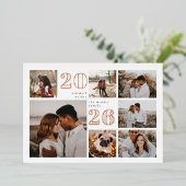 Vakantierraster | Moderne fotocollage-Folie Folie Feestdagenkaart (Staand Voorkant)