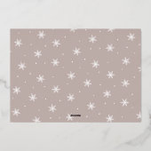 Vakantierraster | Moderne fotocollage-Folie Folie Feestdagenkaart (Achterkant)