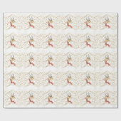 Vakantierrennen op goudstonen cadeaupapier (Vlak)