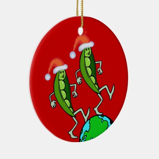 Vakantierwten op aarde keramisch ornament (Rechts)