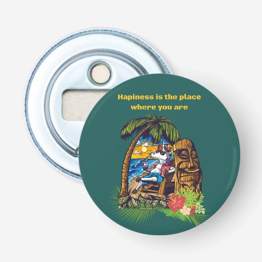 Vakanties Button Flesopener (Voorkant)