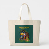 Vakanties Grote Tote Bag (Achterkant)