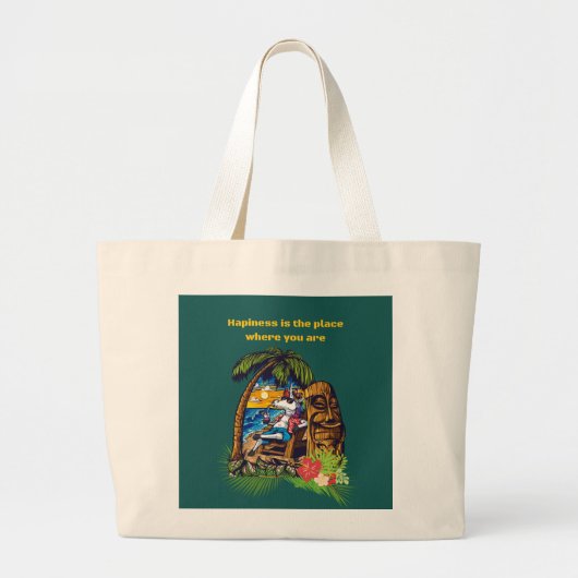 Vakanties Grote Tote Bag (Voorkant)