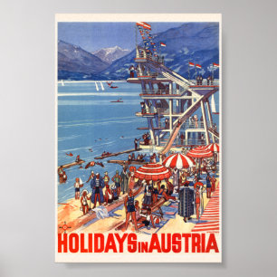 Vakanties in Oostenrijk Vintage Poster 1933