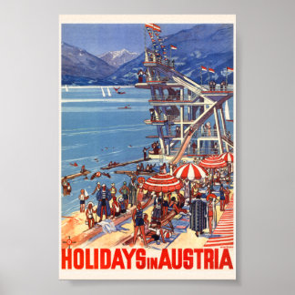 Vakanties in Oostenrijk Vintage Poster 1933