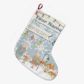  vakantieschema Jouw naam gepersonaliseerd monogra Grote Kerstsok (Voorkant (Hangend))