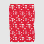 Vakantieschijf-handdoek - Rood en wit Golfhanddoek (Voorkant)