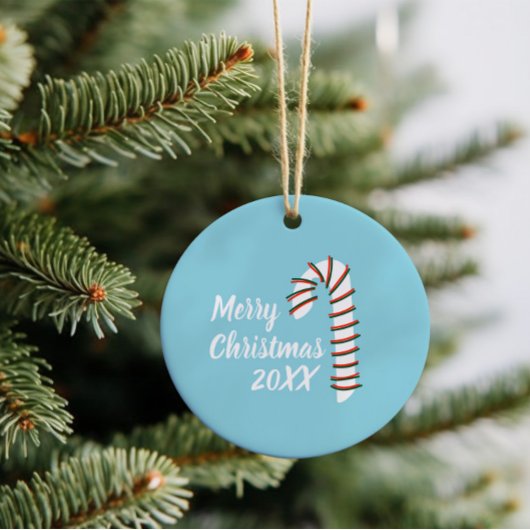 Vakantieseizoen Artistic Candy Cane Keramisch Ornament
