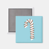 Vakantieseizoen Artistic Candy Cane Magneet (Voorkant / Achterkant)