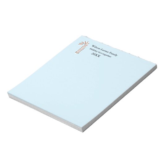 Vakantieseizoen Artistic Candy Cane Notitieblok (Linkerzijde)