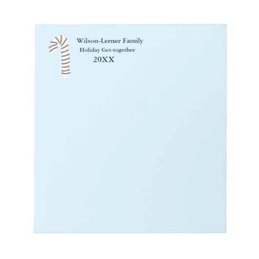 Vakantieseizoen Artistic Candy Cane Notitieblok (Voorkant)