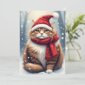 Vakantieseizoen Cat Kaart (Staand voorkant)